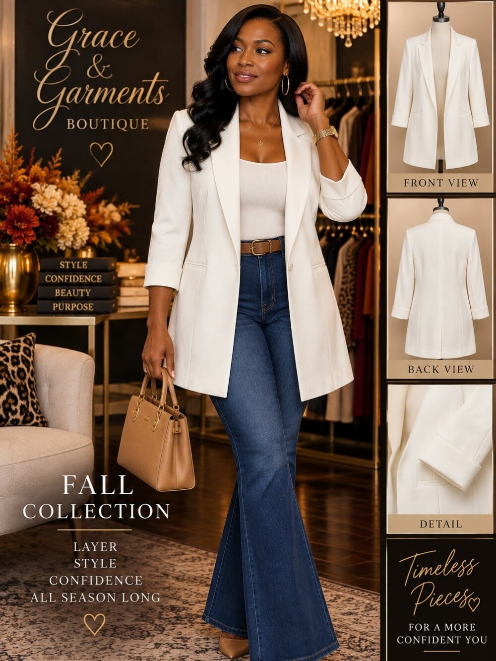 Have Los Angelos Classic White Longline Blazer